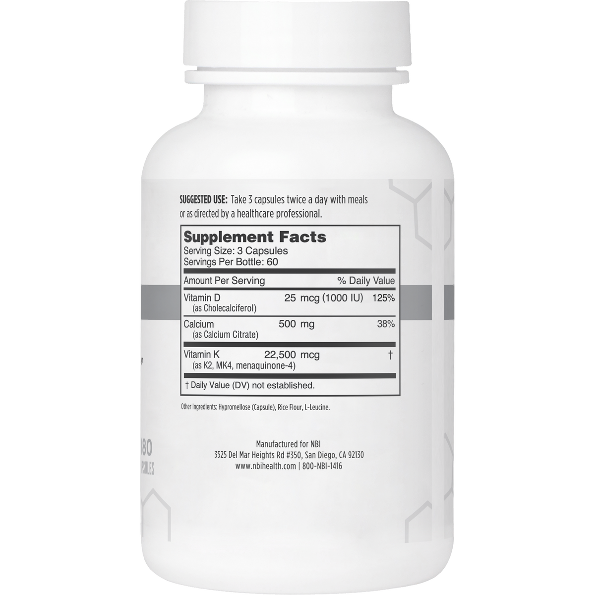 NBI Osteo-K - 180 capsules