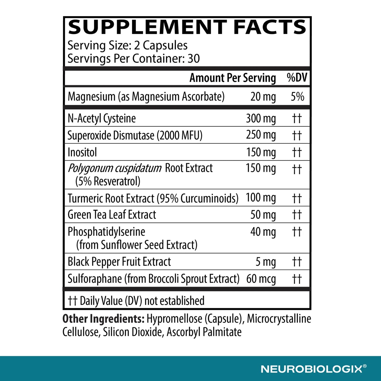 Neurobiologix Intracellular Detox Complex Capsules