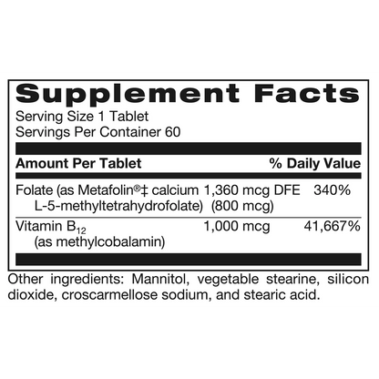 Neurobiologix Bioactive B12-Folate Tablets
