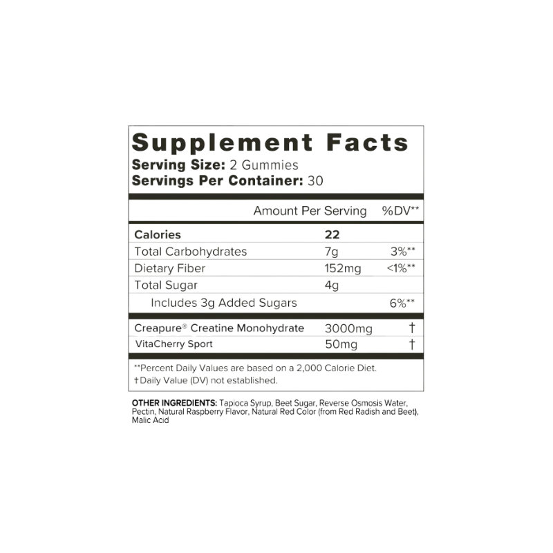 Organifi Creatine Cherry Chews Ingredients