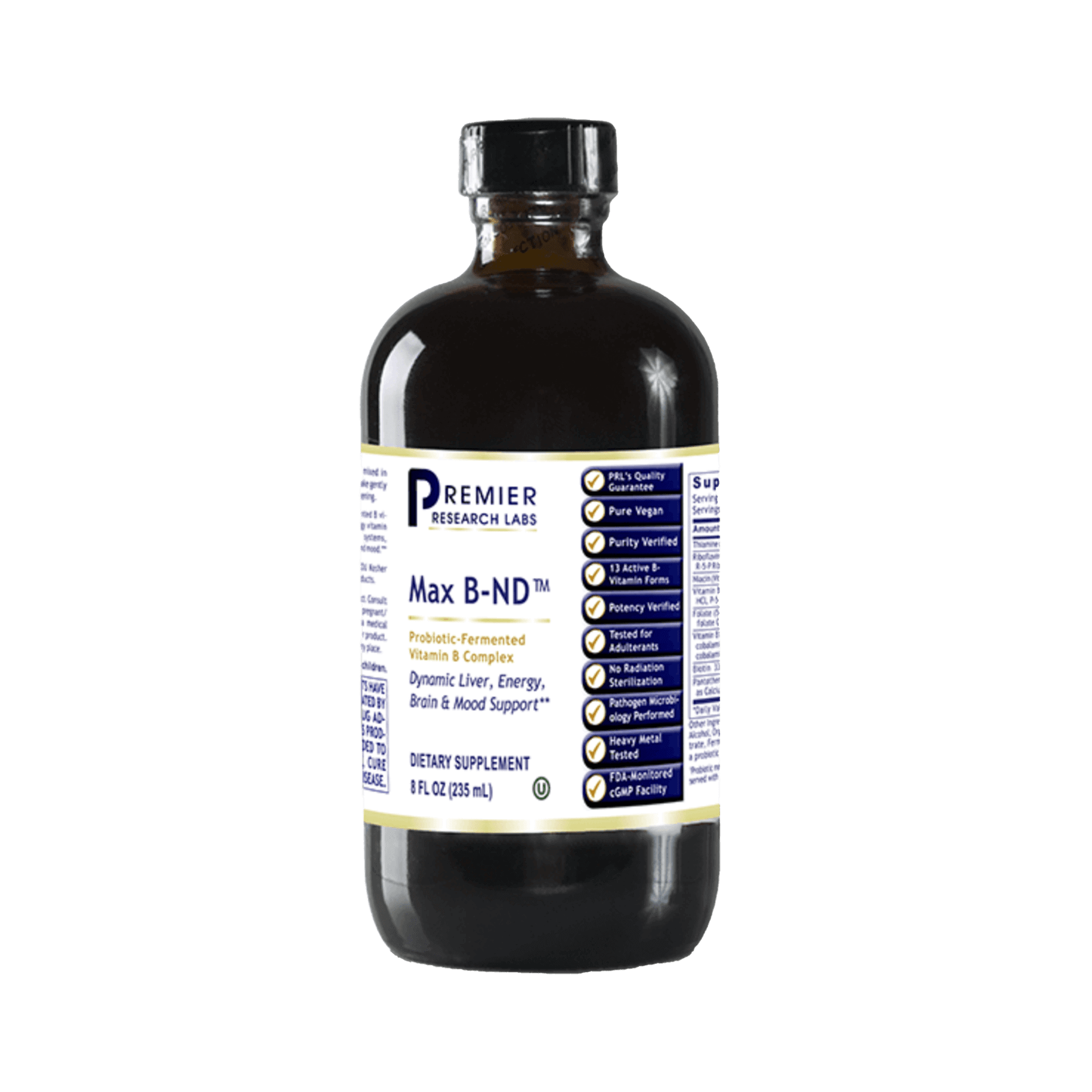 Premier Research Labs Max B-ND Liquid in glass bottle