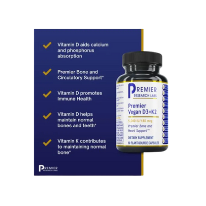 Premier Research Labs Vegan D3/K2 Capsules benefits