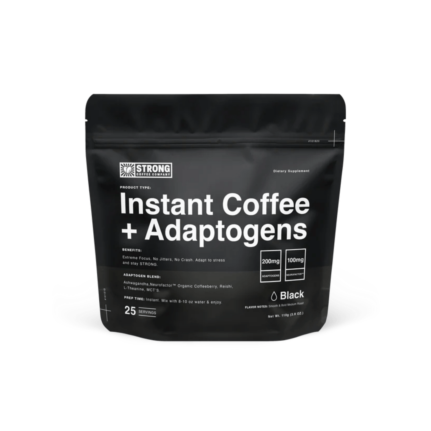 Strong Coffee Company Instant Coffee+ Adaptogens Powder