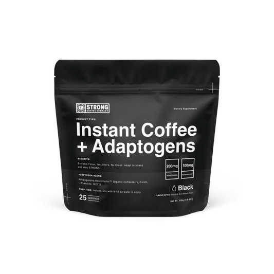 Strong Coffee Company Instant Coffee+ Adaptogens Powder