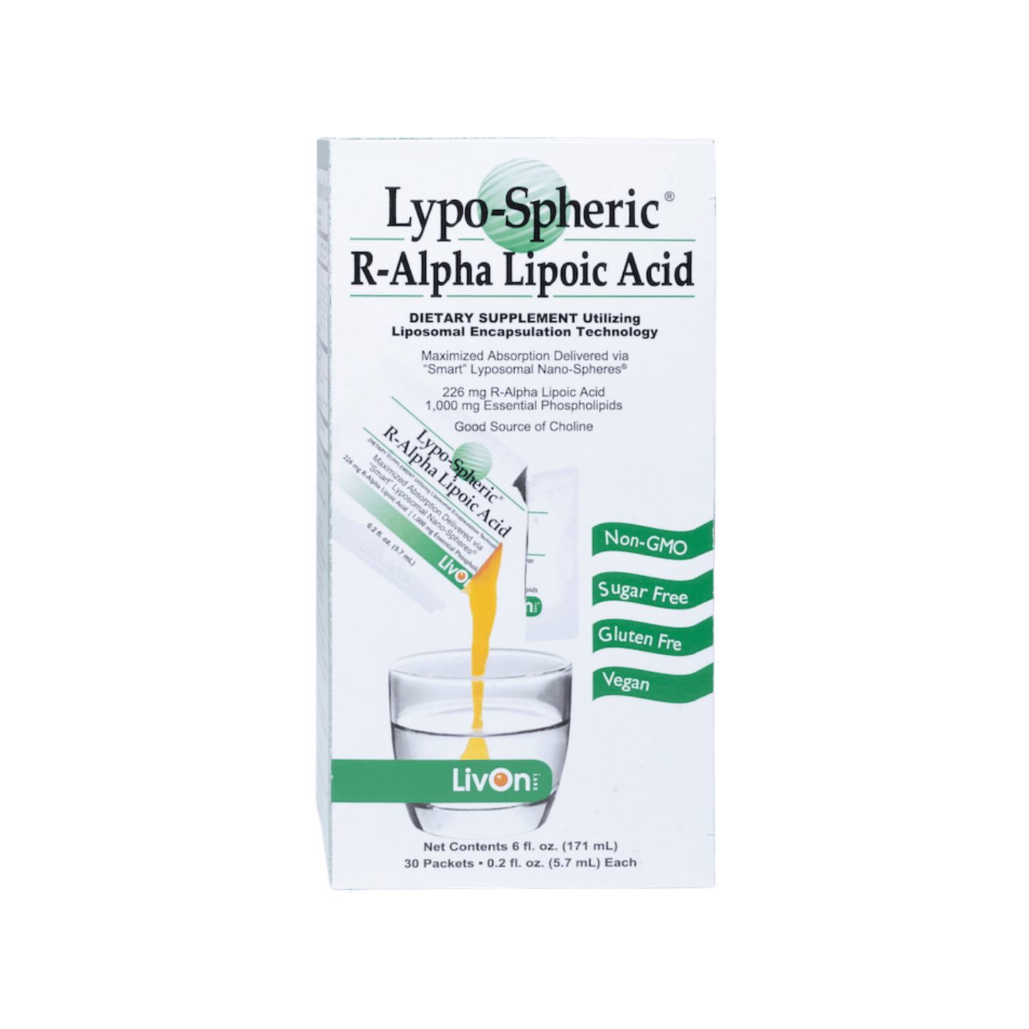 LivOn Laboratories R- Alpha Lipoic Acid Liquid Packets