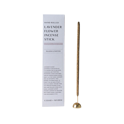 Cedar and Myrrh Lavender Flower Incense Sticks