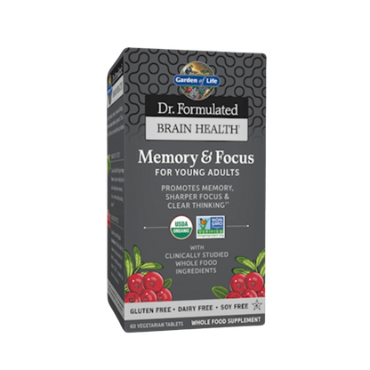 Garden Of Life Brain Health Memory and Focus for Young Adults Tablets