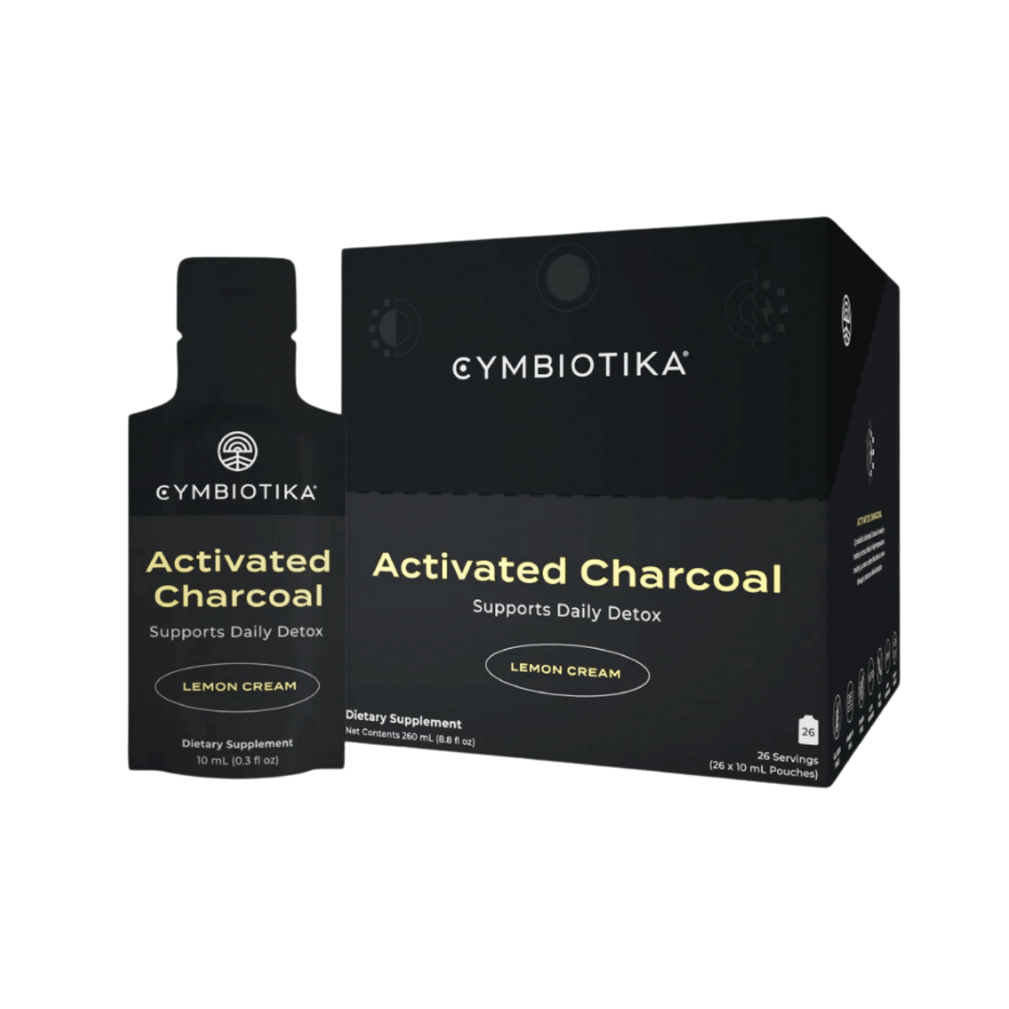 Image of cymbiotika activated charcoal packets for detox