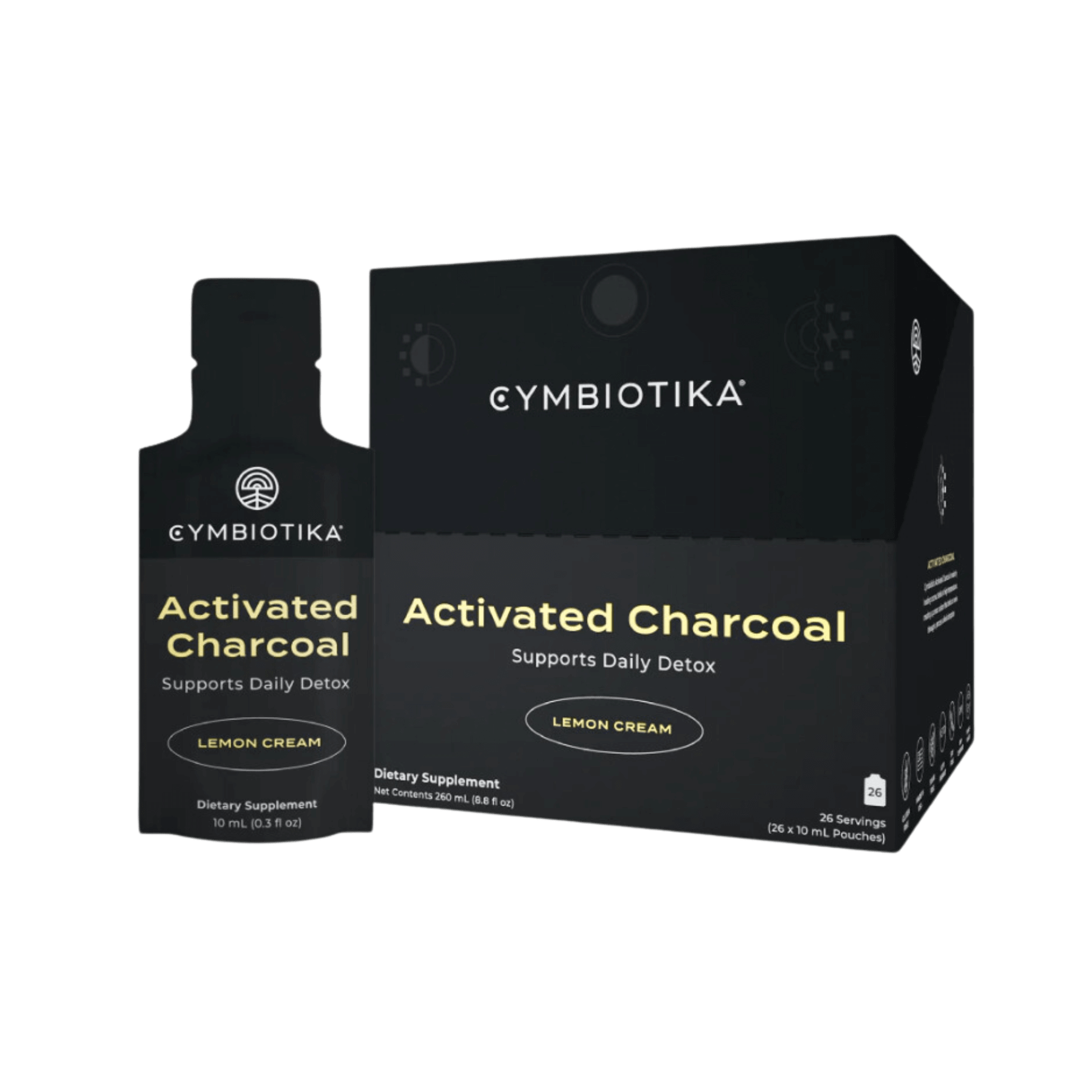 Image of cymbiotika activated charcoal packets for detox