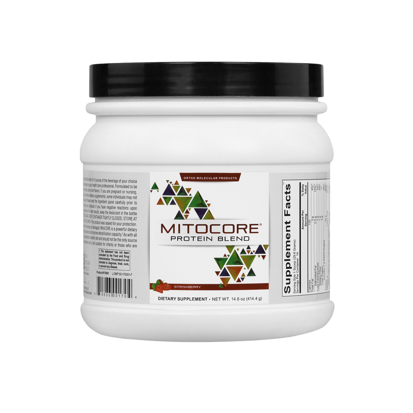 OrthoMolecular Mitocore Strawberry Protein Blend 1