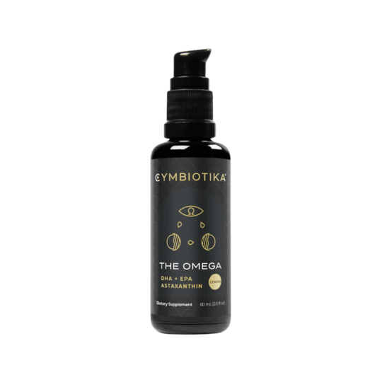 Cymbiotika The Omega Liquid in black bottle
