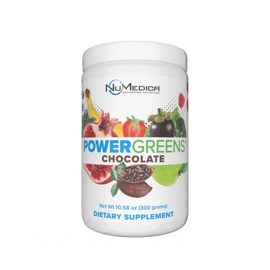 NuMedica Power Greens Chocolate Powder 1