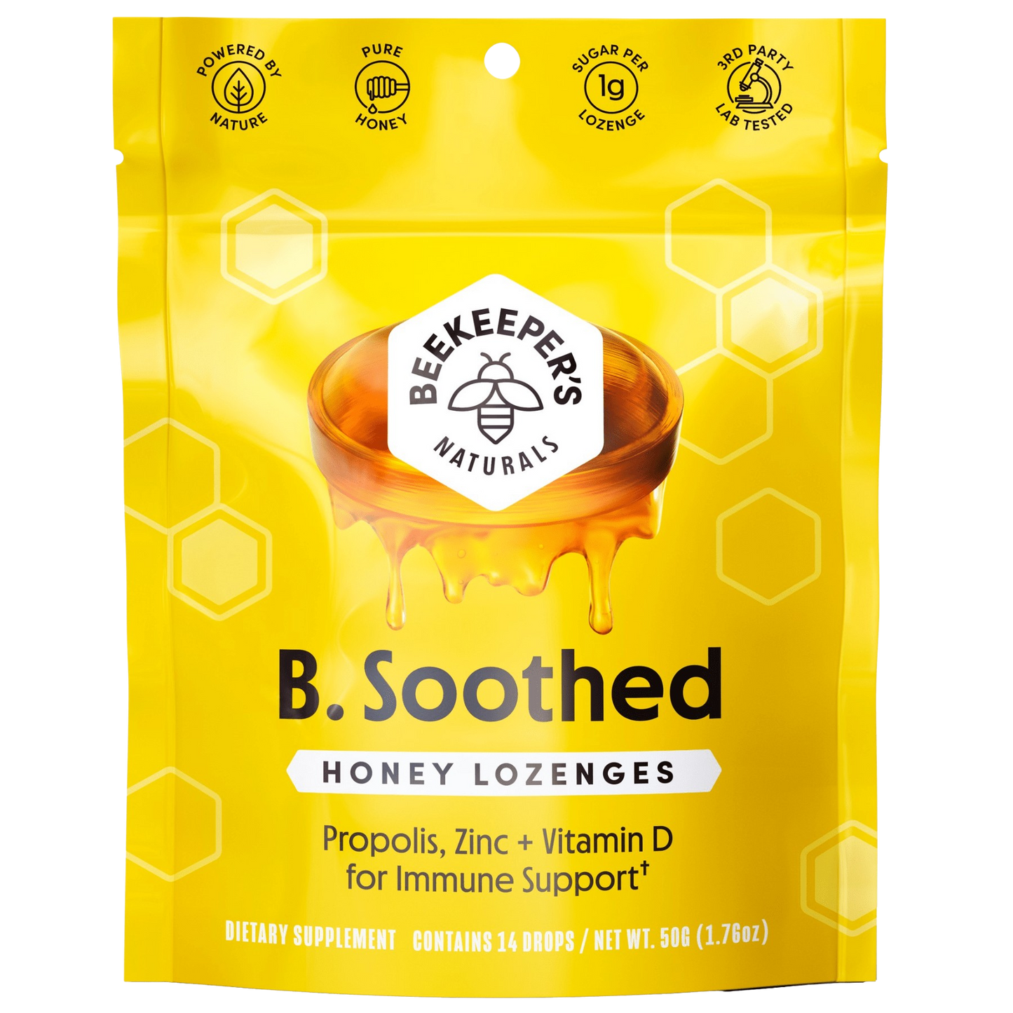 Beekeeper's Naturals B. Soothed Honey Lozenges