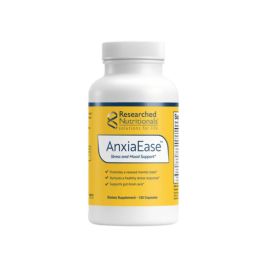 Researched Nutritionals Anxiaease Capsules in white bottle