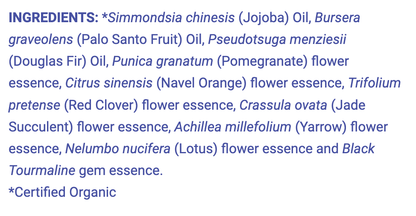 LotusWei Radiant Energy Anointing Oil Ingredients