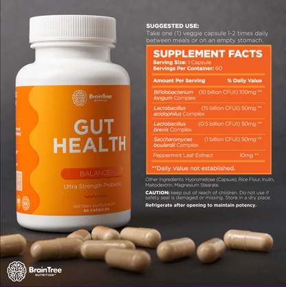 BrainTree Nutrition Gut Health Capsules Ingredients