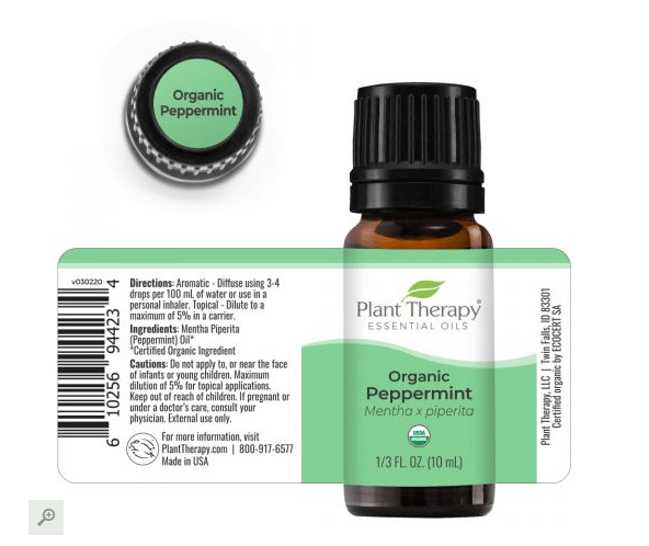 Plant Therapy Organic Peppermint Essential Oil