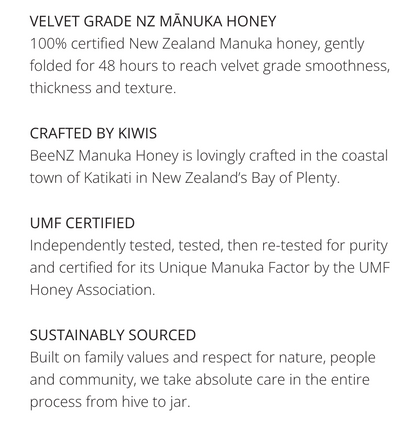 BeeNZ Manuka Honey UMF 20+ (MGO 829)