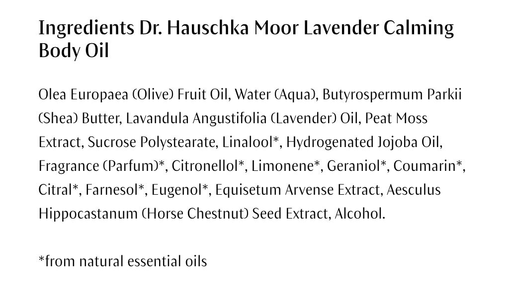 Dr. Hauschka Moor Lavender Calming Body Oil