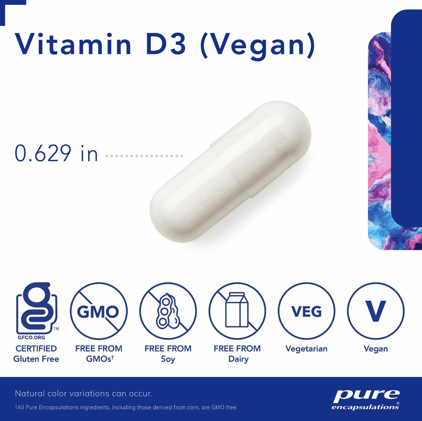 Pure Encapsulations Vitamin D3 Vegan Capsules