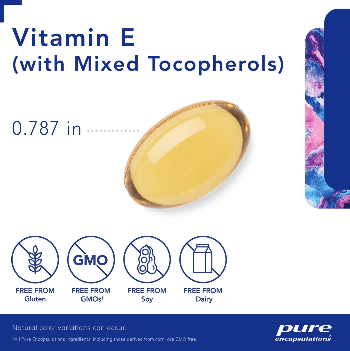 Pure Encapsulations Vitamin E with mixed tocopherols capsules