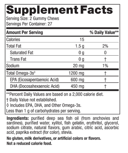 Nordic Naturals ProOmega Adult Gummy Chews