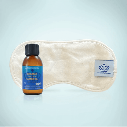 Queen of the Thrones Eye Mask and Castor Oil Bundle