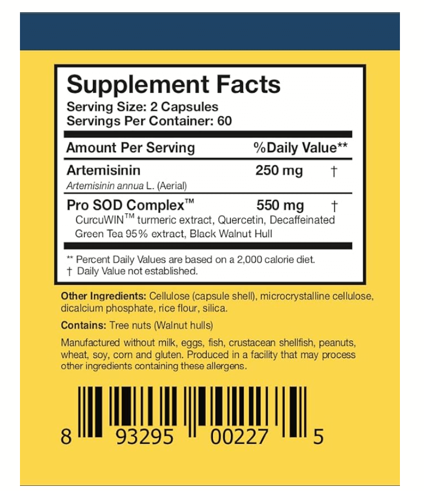 Researched Nutritionals Atremisinin SOD Capsules