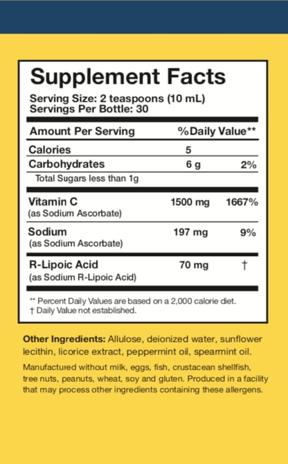 Researched Nutritionals C-RLA™  Liposomal Vitamin C Liquid