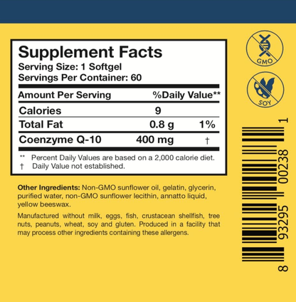 Researched Nutritionals CoQ10 Power Softgels