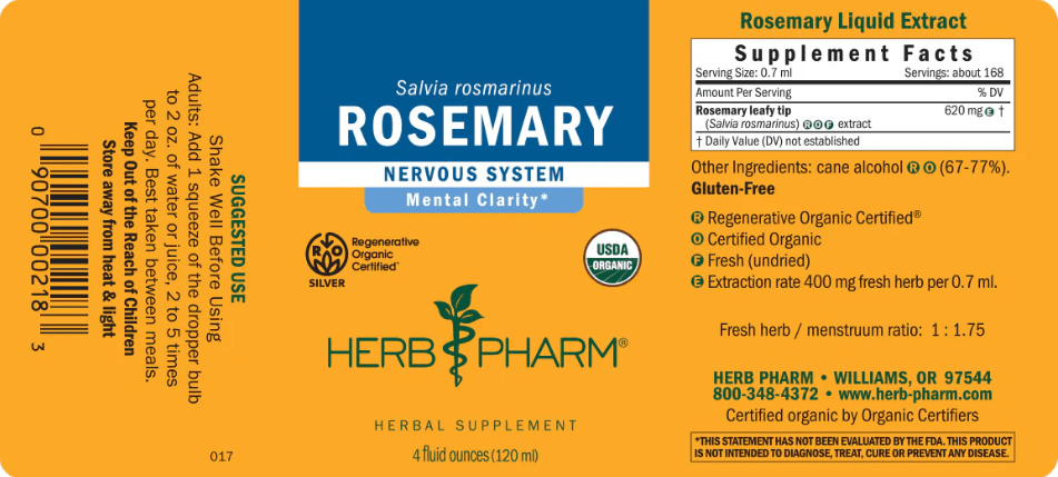 Herb Pharm Rosemary Drops