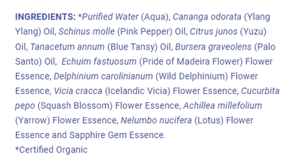 LotusWei Luscious Embodiment Aura Mist Ingredients