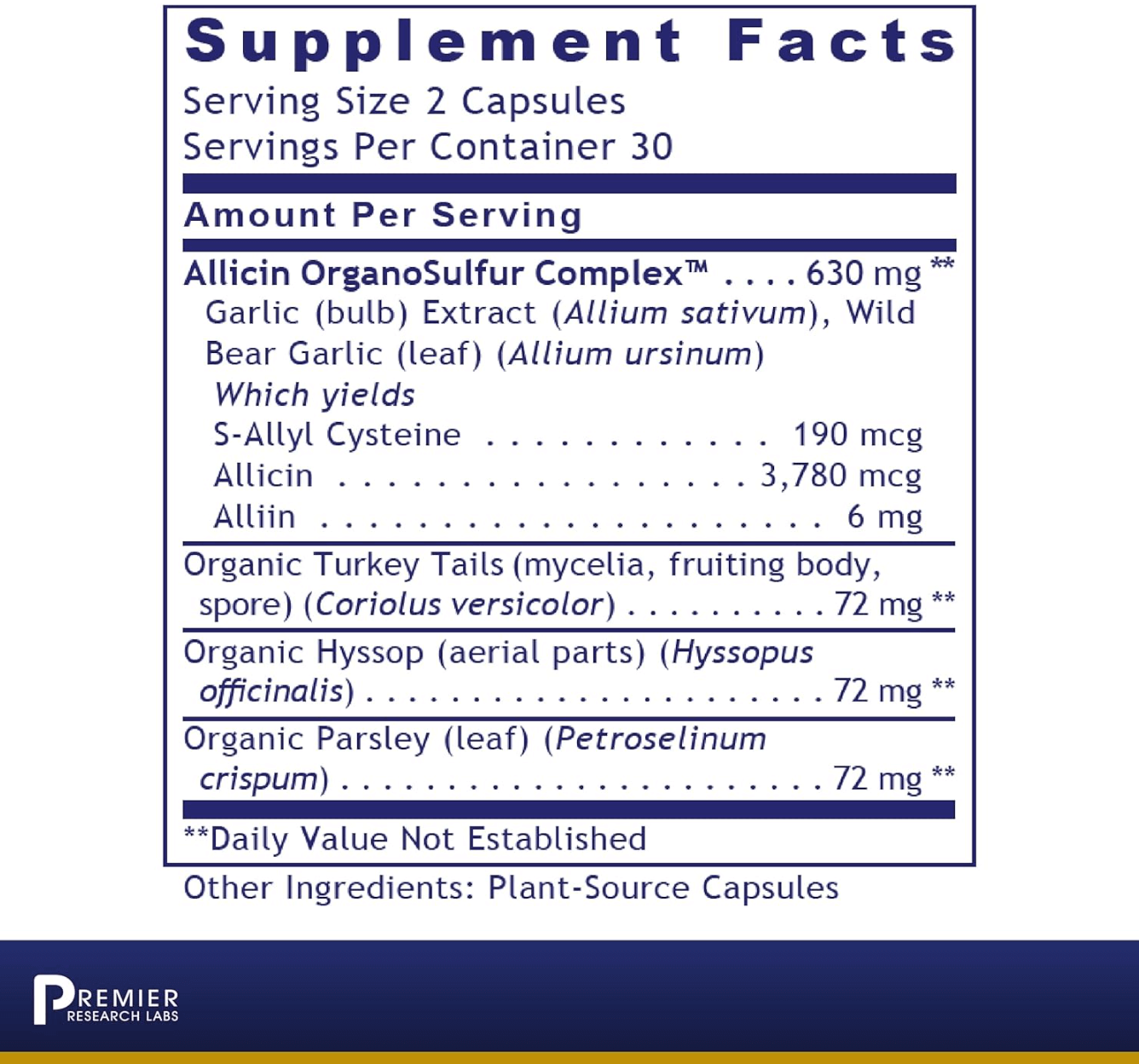 Premier Research Labs Allicidin Capsules