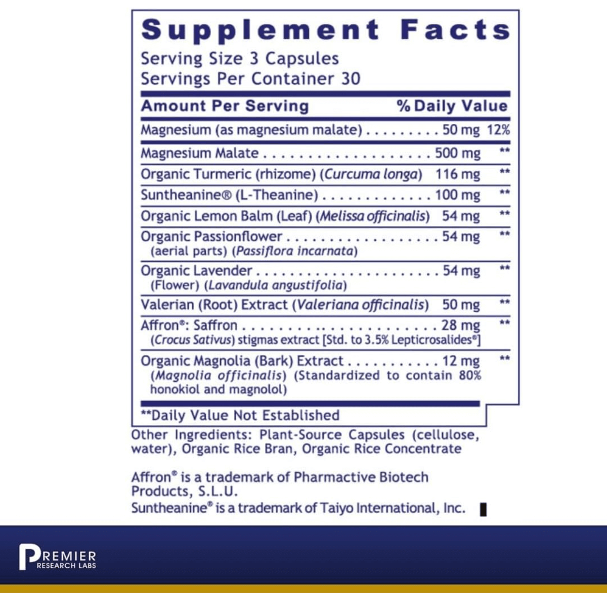 Triquinol Premier Research Labs Tranquinol Capsules – Alive and Well Shop