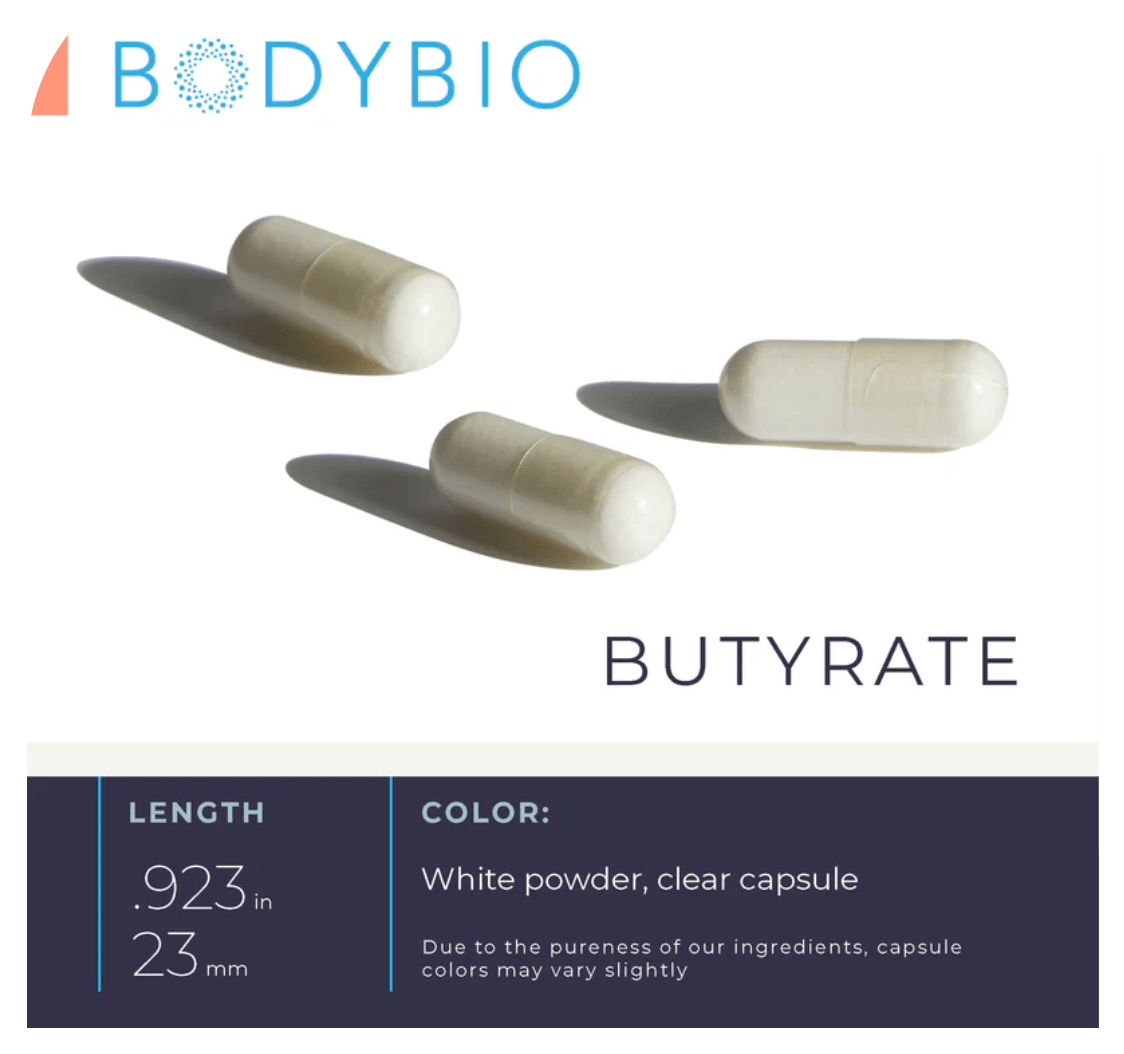 BodyBio Calcium/Magnesium Butyrate Capsules