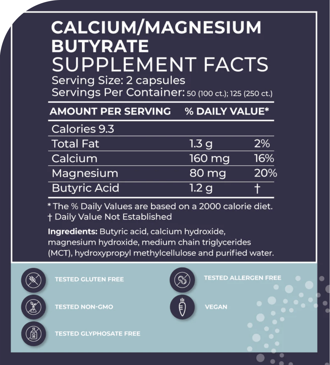 BodyBio Calcium/Magnesium Butyrate Capsules