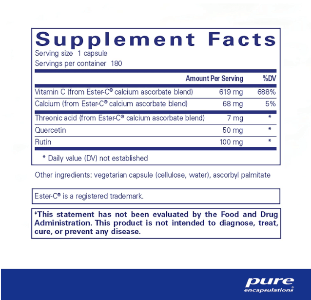 Pure Encapsulations Ester-C & Flavonoids Capsules