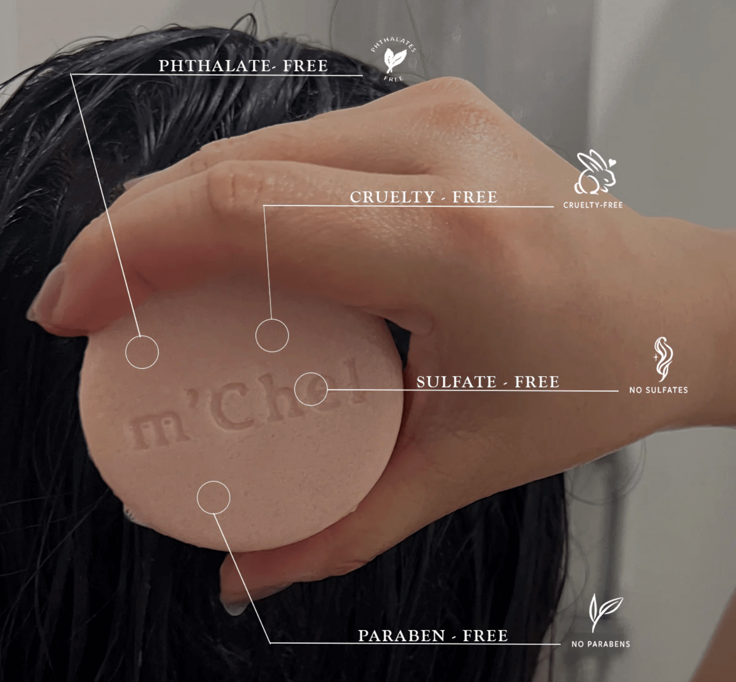 m'Chel Haircare Weightless Daily Conditioner Bar