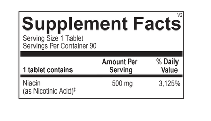 Orthomolecular Time Release Niacin Tablets 2