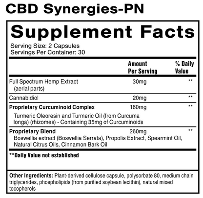 Quicksilver CBD Synergies-PN - 60 Capsules