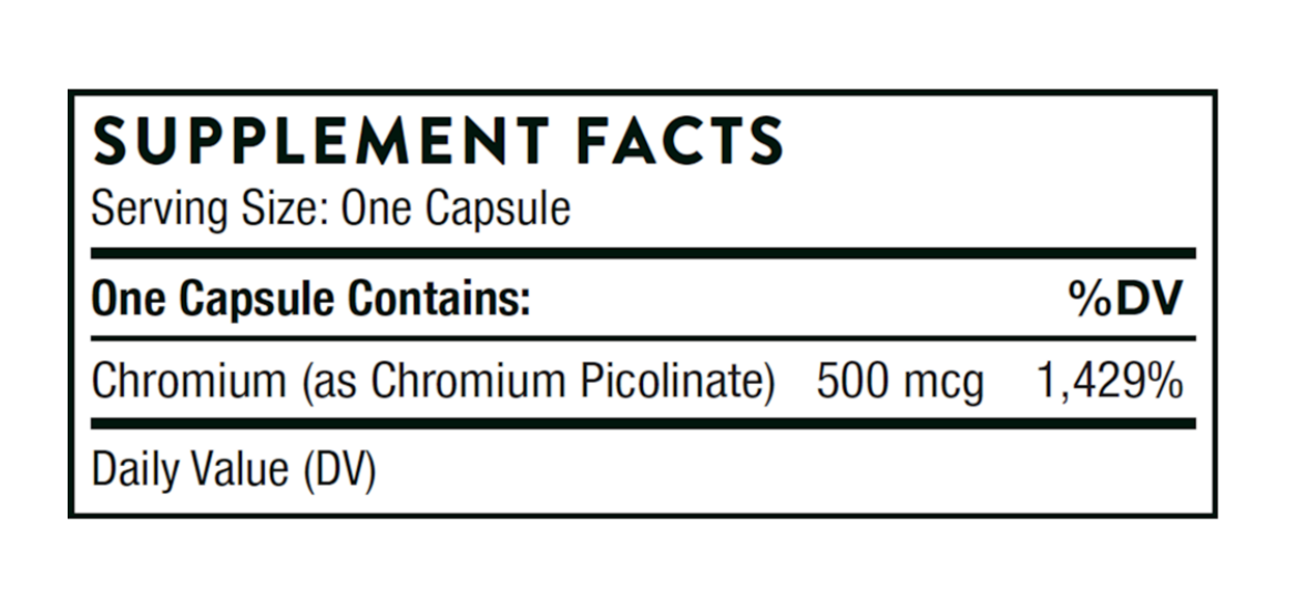 Thorne Chromium Picolinate - 60 Capsules