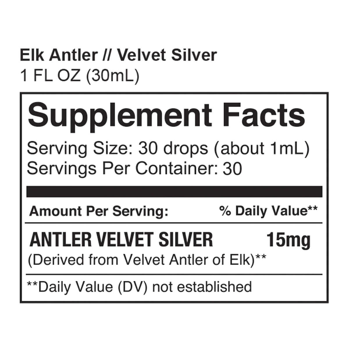 Surthrival Elk Antler Velvet Silver Liquid