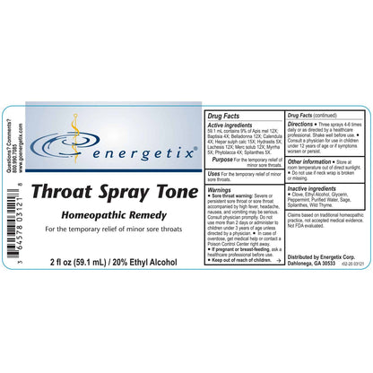 Energetix Throat Spray Tone