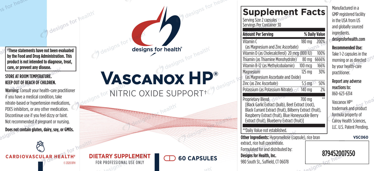 Designs for Health Vascanox HP Capsules