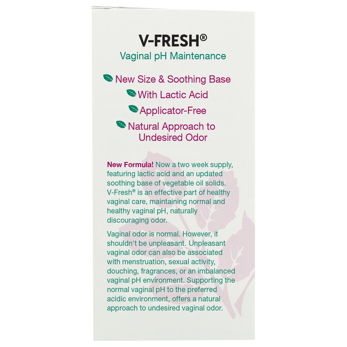 Vitanica V-Fresh Vaginal pH Suppositories
