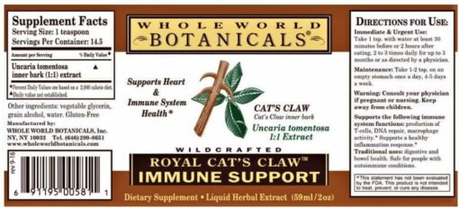 Whole World Botanicals - Royal Cat's Claw Liquid Extract