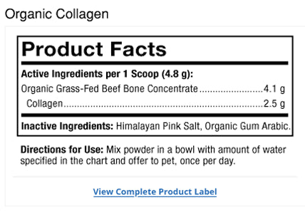 Dr. Mercola Organic Collagen Powder for Cats and Dogs