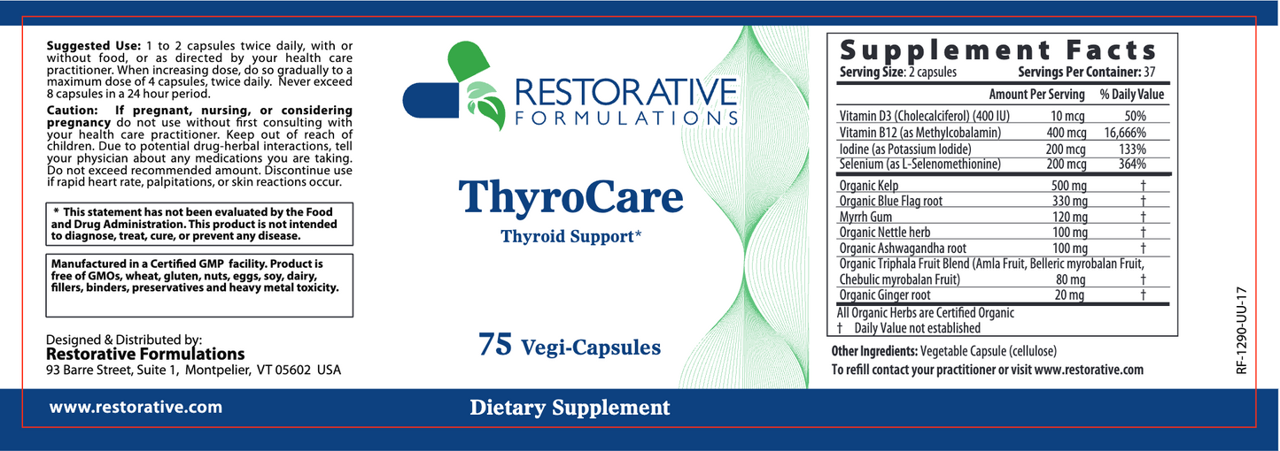 Restorative Formulations ThyroCare Capsules
