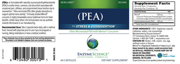 Enzyme Science (PEA)+ with Meriva Curcumin Capsules