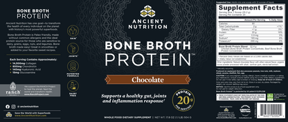 Ancient Nutrition Bone Broth Protein Powder - Chocolate